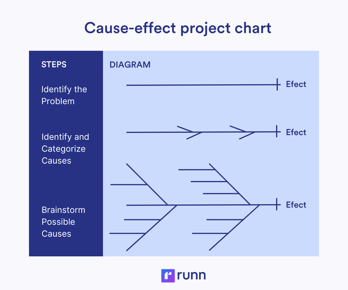 Cause-effect project chart